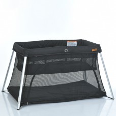 Кроватка-манеж ME 1194 SO EASY Black прямоугольный, 2х уровневый, вход-змейка, матрасик, черный