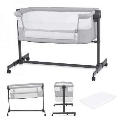 Приставне ліжечко-колиска Kinderkraft Nestee Up 2 Light Grey KLNEE002LGR0000