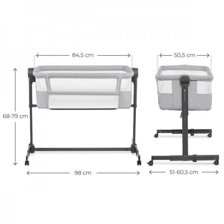 Приставне ліжечко-колиска Kinderkraft Nestee Up 2 Light Grey KLNEE002LGR0000