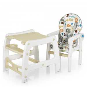 Детский стульчик-трансформер для кормления Bambi M 1563 Animal Beige, бежевый