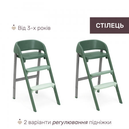 Стульчик для кормления 3 в 1 Crescendo Up арт. 87046.87 цвет Зеленый