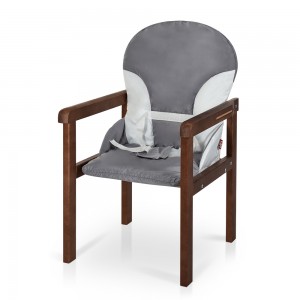 Детский деревянный стульчик-трансформер для кормления Bambi CH-D6, серый