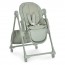 Стільчик El Camino CRYSTAL ME 1037 Nude Green для годування, 5-точ. ремені, матрац, 4 колеса, шкір., зелений нюд