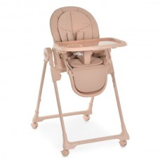 Стільчик El Camino CRYSTAL ME 1037 Nude Pink для годування, 5-точ. ремені, матрац, 4 колеса, шкір., рожевий нюд Стільчик El Camino CRYSTAL ME 1037 Nude Pink для годування, 5-точ. ремені, матрац, 4 колеса, шкір., рожевий нюд