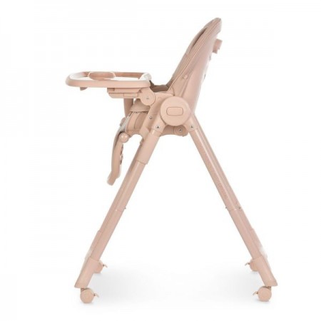 Стільчик El Camino CRYSTAL ME 1037 Nude Pink для годування, 5-точ. ремені, матрац, 4 колеса, шкір., рожевий нюд Стільчик El Camino CRYSTAL ME 1037 Nude Pink для годування, 5-точ. ремені, матрац, 4 колеса, шкір., рожевий нюд