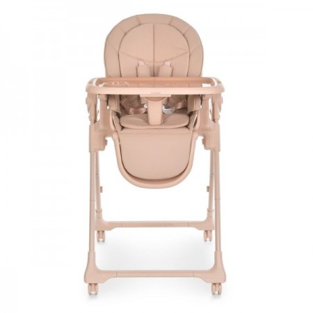 Стільчик El Camino CRYSTAL ME 1037 Nude Pink для годування, 5-точ. ремені, матрац, 4 колеса, шкір., рожевий нюд Стільчик El Camino CRYSTAL ME 1037 Nude Pink для годування, 5-точ. ремені, матрац, 4 колеса, шкір., рожевий нюд