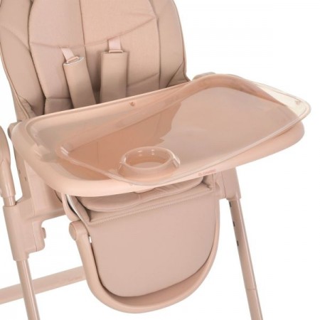 Стільчик El Camino CRYSTAL ME 1037 Nude Pink для годування, 5-точ. ремені, матрац, 4 колеса, шкір., рожевий нюд Стільчик El Camino CRYSTAL ME 1037 Nude Pink для годування, 5-точ. ремені, матрац, 4 колеса, шкір., рожевий нюд