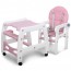 Детский стульчик-трансформер для кормления Bambi M 1563-8-1, розовый