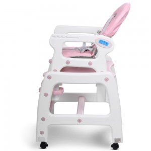 Детский стульчик-трансформер для кормления Bambi M 1563-8-1, розовый