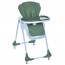 Стульчик M 3233L Jade Green для годування, 3 положення спинки та підніжки, 4колеса, корзинка, екошкіра, зелений