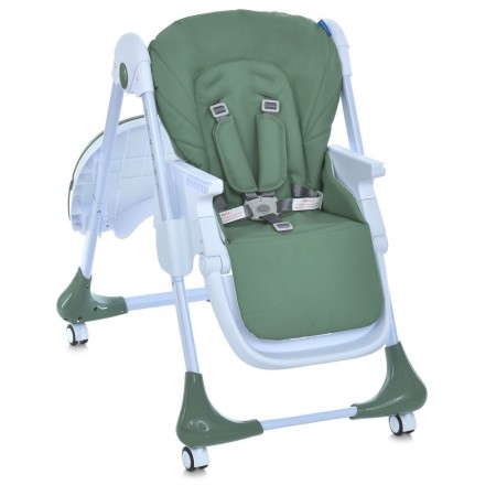 Стульчик M 3233L Jade Green для годування, 3 положення спинки та підніжки, 4колеса, корзинка, екошкіра, зелений Стульчик M 3233L Jade Green для годування, 3 положення спинки та підніжки, 4колеса, корзинка, екошкіра, зелений