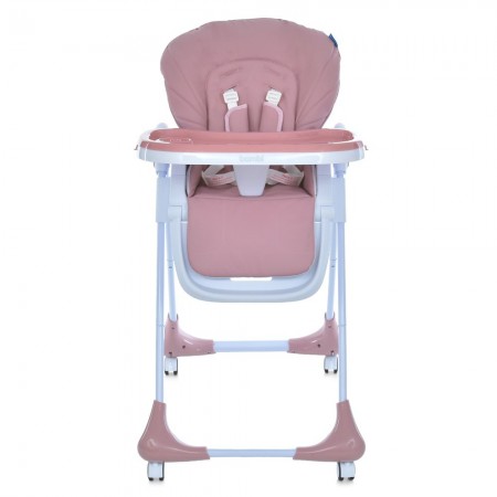 Стульчик M 3233L Pink для кормления, 3 положения спинки и подножки, 4колеса, корзинка, экокожа, розовый Стульчик M 3233L Pink для кормления, 3 положения спинки и подножки, 4колеса, корзинка, экокожа, розовый