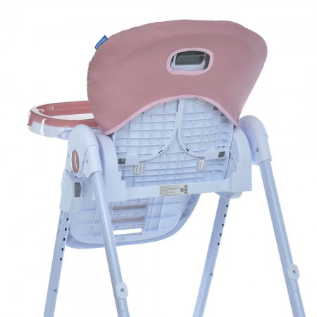 Стульчик M 3233L Pink для кормления, 3 положения спинки и подножки, 4колеса, корзинка, экокожа, розовый Стульчик M 3233L Pink для кормления, 3 положения спинки и подножки, 4колеса, корзинка, экокожа, розовый