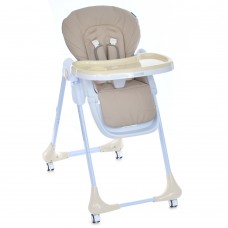Стульчик M 3233L Taupe Beige для годування, 3 положення спинки та підніжки, 4колеса, корзинка, екошкіра, бежевий Стульчик M 3233L Taupe Beige для годування, 3 положення спинки та підніжки, 4колеса, корзинка, екошкіра, бежевий