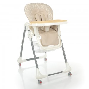 Детский стульчик для кормления Bambi M 3233L White, бежевый