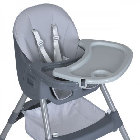 Стульчик M 5722 Gray для годування, пластик, сірий Стульчик M 5722 Gray для годування, пластик, сірий
