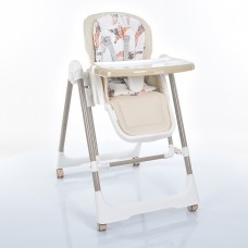 Стульчик M 5897 Beige для годування 2в1 з механичним заколисуванням, 5-ти точ, матрац, екошкiра, бежевий Стульчик M 5897 Beige для годування 2в1 з механичним заколисуванням, 5-ти точ, матрац, екошкiра, бежевий
