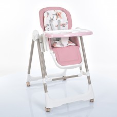 Стульчик M 5897 Pink для годування 2в1 з механичним заколисуванням, 5-ти точ, матрац, екошкiра, рожевий Стульчик M 5897 Pink для годування 2в1 з механичним заколисуванням, 5-ти точ, матрац, екошкiра, рожевий