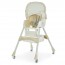 Стільчик M 6302 Beige для годування, складний, 5-ти точ.рем., екошкіра, регул.підніжка, бежевий