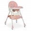 Стульчик M 6302 Pink для кормления, складной, 5-ти точ.рем., экокожа, регул.подножка, розовый