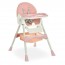 Стульчик M 6302 Pink для кормления, складной, 5-ти точ.рем., экокожа, регул.подножка, розовый