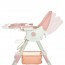 Стульчик M 6302 Pink для кормления, складной, 5-ти точ.рем., экокожа, регул.подножка, розовый