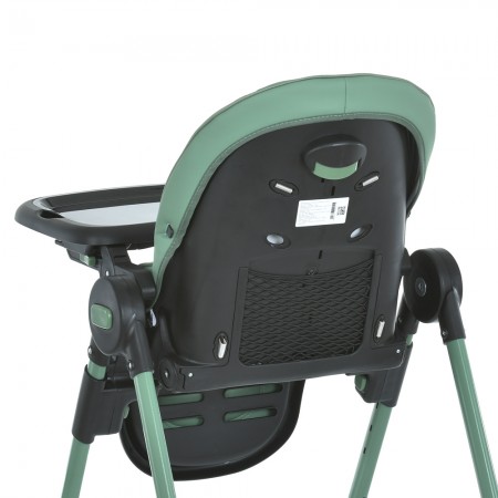 Стульчик ME 1037-B CRYSTAL Green для кормления, 5-точ. ремни, матрас, 4 колеса, кож., зеленый Стульчик ME 1037-B CRYSTAL Green для кормления, 5-точ. ремни, матрас, 4 колеса, кож., зеленый