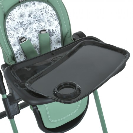 Стульчик ME 1037-B CRYSTAL Green для кормления, 5-точ. ремни, матрас, 4 колеса, кож., зеленый Стульчик ME 1037-B CRYSTAL Green для кормления, 5-точ. ремни, матрас, 4 колеса, кож., зеленый