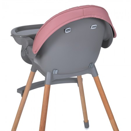 Стульчик ME 1111 LUMI Pink для кормления регул.висоти 2положен, экокожа, рожевий