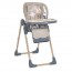 Стільчик ME 1115-W CRAFT Beige для годування, 5-точ.ремені, матрац, 2 колеса, шкір., бежевий