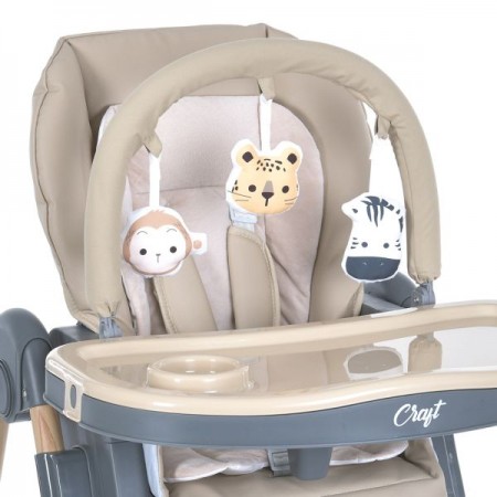 Стільчик ME 1115-W CRAFT Beige для годування, 5-точ.ремені, матрац, 2 колеса, шкір., бежевий Стільчик ME 1115-W CRAFT Beige для годування, 5-точ.ремені, матрац, 2 колеса, шкір., бежевий