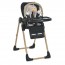 Стульчик ME 1115-W CRAFT Black для кормления, 5-точ.ремни, матрас, 2 колеса, кож., черный