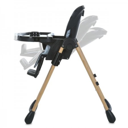 Стульчик ME 1115-W CRAFT Black для кормления, 5-точ.ремни, матрас, 2 колеса, кож., черный Стульчик ME 1115-W CRAFT Black для кормления, 5-точ.ремни, матрас, 2 колеса, кож., черный