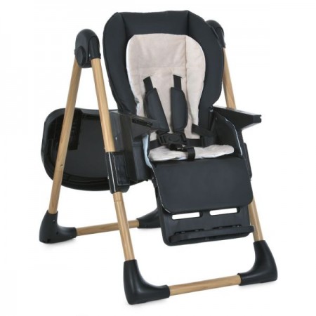 Стульчик ME 1115-W CRAFT Black для кормления, 5-точ.ремни, матрас, 2 колеса, кож., черный Стульчик ME 1115-W CRAFT Black для кормления, 5-точ.ремни, матрас, 2 колеса, кож., черный