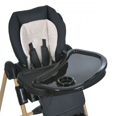 Стульчик ME 1115-W CRAFT Black для кормления, 5-точ.ремни, матрас, 2 колеса, кож., черный Стульчик ME 1115-W CRAFT Black для кормления, 5-точ.ремни, матрас, 2 колеса, кож., черный
