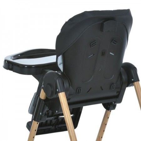 Стульчик ME 1115-W CRAFT Black для кормления, 5-точ.ремни, матрас, 2 колеса, кож., черный Стульчик ME 1115-W CRAFT Black для кормления, 5-точ.ремни, матрас, 2 колеса, кож., черный