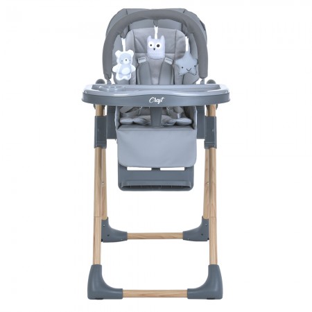 Стульчик ME 1115-W CRAFT Gray для кормления, 5-точ.ремни, матрас, 2 колеса, кож., серый Стульчик ME 1115-W CRAFT Gray для кормления, 5-точ.ремни, матрас, 2 колеса, кож., серый