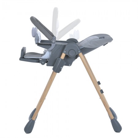 Стульчик ME 1115-W CRAFT Gray для кормления, 5-точ.ремни, матрас, 2 колеса, кож., серый Стульчик ME 1115-W CRAFT Gray для кормления, 5-точ.ремни, матрас, 2 колеса, кож., серый