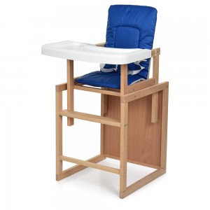 Детский деревянный стульчик-трансформер для кормления Bambi R1, синий