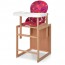 Дитячий дерев'яний стільчик-трансформер для годування Bambi RH-2, рожевий