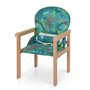 Детский деревянный стульчик-трансформер для кормления Bambi RH-3, зеленый