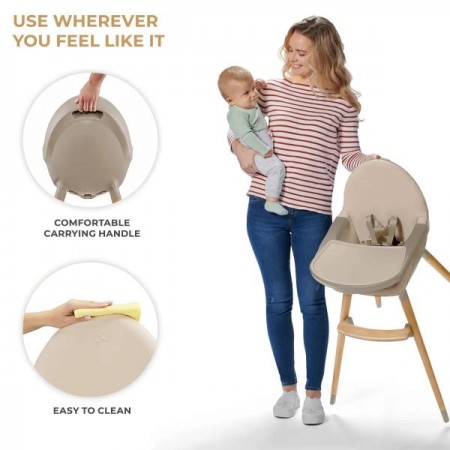 Стульчик для кормления 2 в 1 Kinderkraft Fini 2 бежевый KHFINI02BEG0000