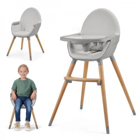 Стульчик для кормления 2 в 1 Kinderkraft Fini 2 серый KHFINI02GRY0000 Стульчик для кормления 2 в 1 Kinderkraft Fini 2 серый KHFINI02GRY0000