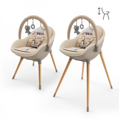 Стульчик для кормления 2 в 1 Kinderkraft Fini Up Beige KHFINIUPBEG0000 Стульчик для кормления 2 в 1 Kinderkraft Fini Up Beige KHFINIUPBEG0000