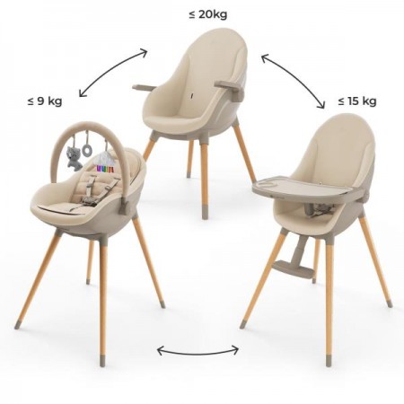 Стульчик для кормления 2 в 1 Kinderkraft Fini Up Beige KHFINIUPBEG0000 Стульчик для кормления 2 в 1 Kinderkraft Fini Up Beige KHFINIUPBEG0000