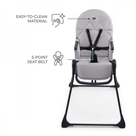 Стільчик для годування Kinderkraft Binci Grey KHBINC00GRY0000 Стільчик для годування Kinderkraft Binci Grey KHBINC00GRY0000