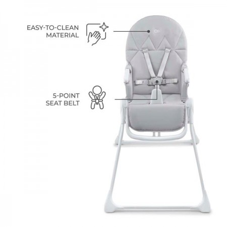 Стільчик для годування Kinderkraft Binci Light Grey KHBINC00LGR0000 Стільчик для годування Kinderkraft Binci Light Grey KHBINC00LGR0000