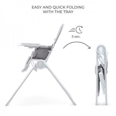 Стільчик для годування Kinderkraft Binci Light Grey KHBINC00LGR0000 Стільчик для годування Kinderkraft Binci Light Grey KHBINC00LGR0000