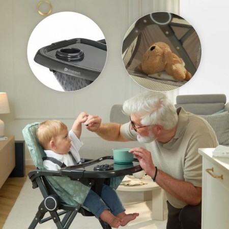 Стульчик для кормления Kinderkraft Foldee серый KHFOLD00GRY000N Стульчик для кормления Kinderkraft Foldee серый KHFOLD00GRY000N