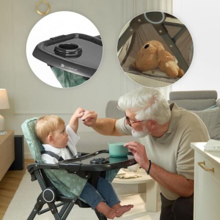 Стульчик для кормления Kinderkraft Foldee темно-зеленый KHFOLD00GRE000N Стульчик для кормления Kinderkraft Foldee темно-зеленый KHFOLD00GRE000N
